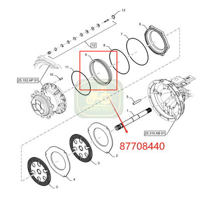 Sistem kopling Tes memasang 87708440 Brake Piston Untuk Backhoe Loader