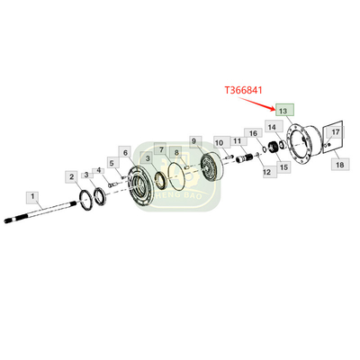 Power Wheel Axle Esay Installing T366841 Planetary Carrier Untuk
