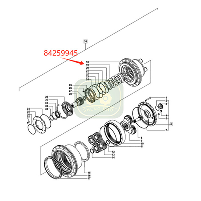 Planetary Hub Replacements 28T 84259945 Brake Disc Untuk Mesin