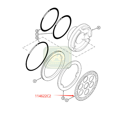 Sistem diferensial 15T 114622C2 Brake Disc Untuk Traktor