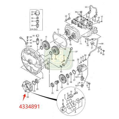 Bagian Pompa Hidraulik Utama 4334891 4654760 Kopling Untuk JD Excavator