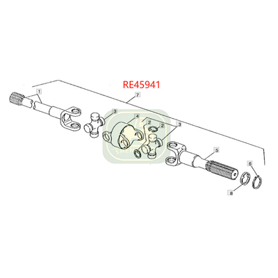 Differential System Drive Shaft RE188421 RE45941 Shaft Assy Untuk Traktor