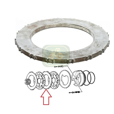 Sistem kopling pengganti tahan lama 237022A1 Brake Disc Untuk traktor