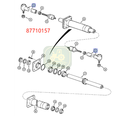 Bagian Depan Axle Tie Rod End 87710157 1704-2011 Ball Joint Untuk Backhoe Forklift