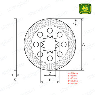Bagian kemudi dan rem 5154521 Brake Disc Untuk Traktor 14 Splines
