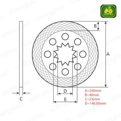 Bagian kemudi dan rem E6NN2N315AA Brake Disc Untuk Traktor