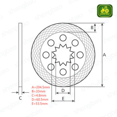 Bagian kemudi dan rem 73320440 Brake Disc Untuk Traktor 22 Spinles