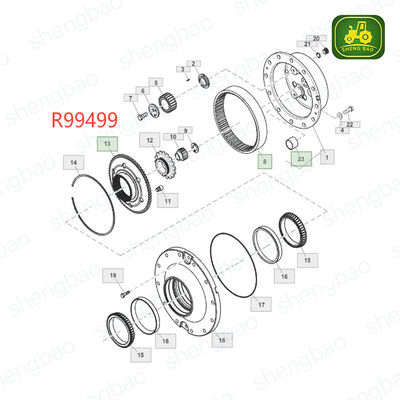 Penggantian Poros Depan 67T R99499 Ring Gear Untuk Traktor