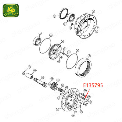 Suku Cadang Gandar Belakang E135795  Tud  Untuk Backhoe Loader