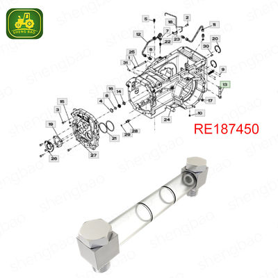 Suku Cadang Transaxle RE187450 Pengukur Level Oli Tanda 47.5 hingga 79.5 Untuk Backhoe Loader
