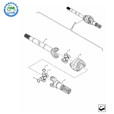 580N 580SN 580SN  Loader Parts Poros Pendek 12t 84316951