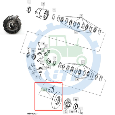 Bevel Gear RE336171 11 / 41T untuk  8100 8200 8300 8400