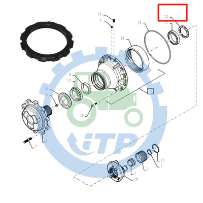 87708454 Bagian Loader Holland Baru 570XNT 580M 580SN Ring Nut