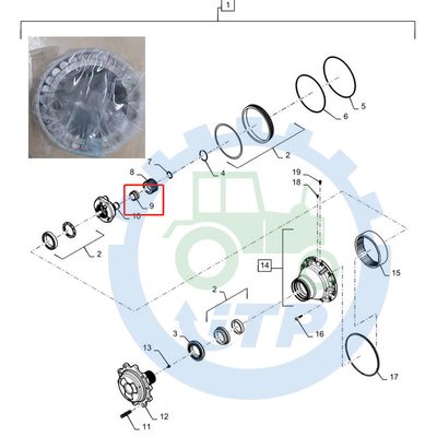 580N 580SN 580SN WT  Backhoe Loader Bagian Roller Bearing 87708444