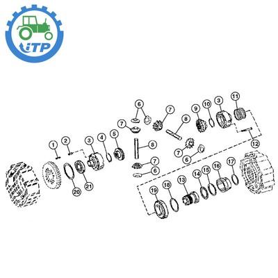 T163374 Backhoe 310 Diferensial Thrust Washer Untuk
