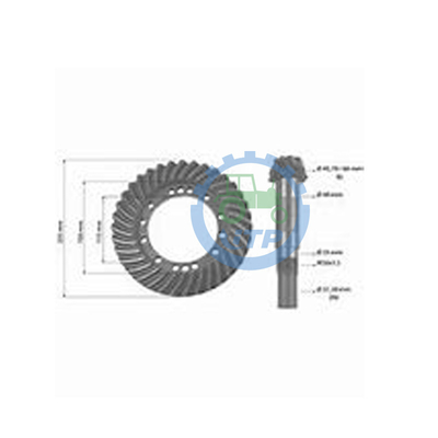 3427358M91 8/31 Bevel Gear Shaft Crown Wheel & Pinion Untuk